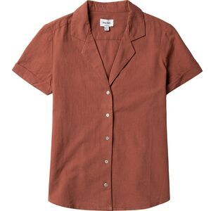 Rhythym brick red button down top